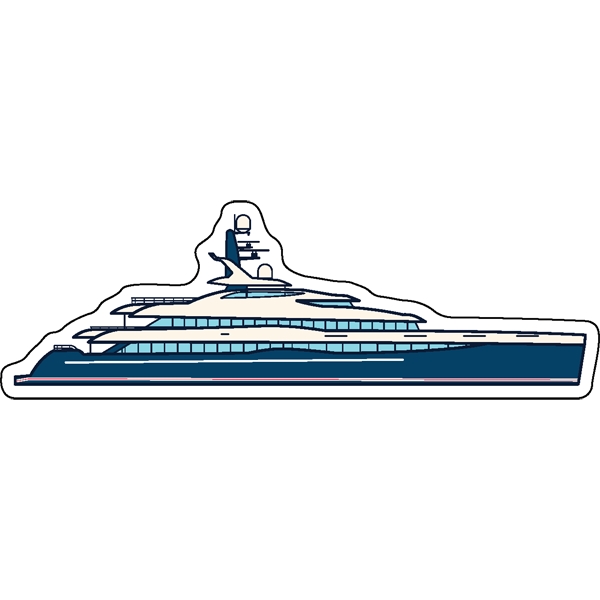 1/4" thick acrylic magnet with cruise ship stock shape and full... from ASI 72521 Morris Magnets / Laser Cuts