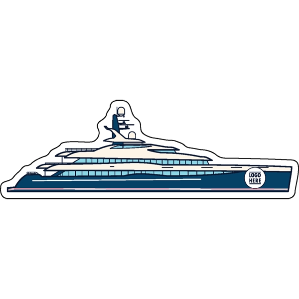 1/4" thick acrylic magnet with cruise ship stock shape and full... from ASI 72521 Morris Magnets / Laser Cuts
