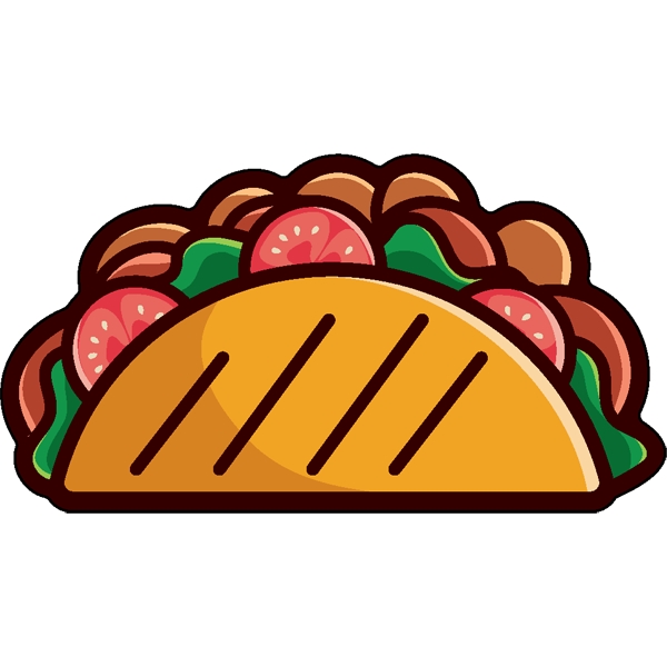 1/4" thick acrylic magnet with taco stock shape and full color... from ASI 72521 Morris Magnets / Laser Cuts