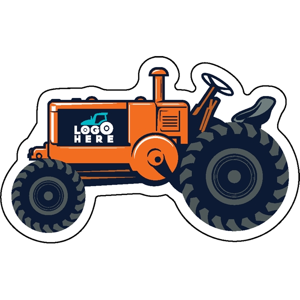 1/4" thick acrylic magnet with tractor stock shape and full color... from ASI 72521 Morris Magnets / Laser Cuts