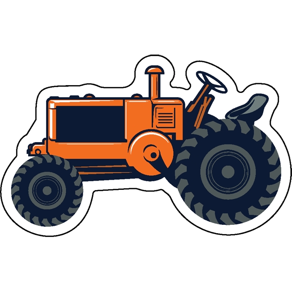 1/4" thick acrylic magnet with tractor stock shape and full color... from ASI 72521 Morris Magnets / Laser Cuts