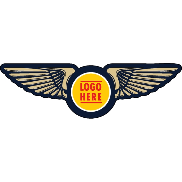 Wings shaped acrylic magnet with 1/4" thickness and full color imprinting.... from ASI 72521 Morris Magnets / Laser Cuts