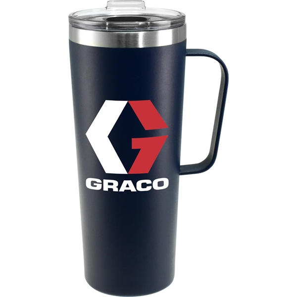 Enzo series 28 ounce stainless travel mug with copper insulation, wide... from ASI 71920 Moderne Glass Company Inc / Glass America® MB Works Premium Line