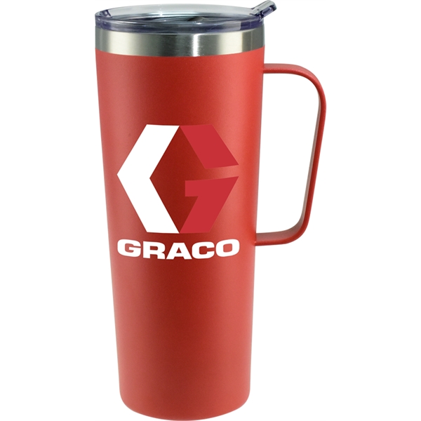 Enzo series 28 ounce stainless travel mug with copper insulation, wide... from ASI 71920 Moderne Glass Company Inc / Glass America® MB Works Premium Line