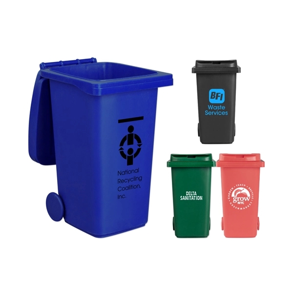 Trash can shaped pencil holder made of plastic.... from ASI 98360 WOWLine / WOWLine®