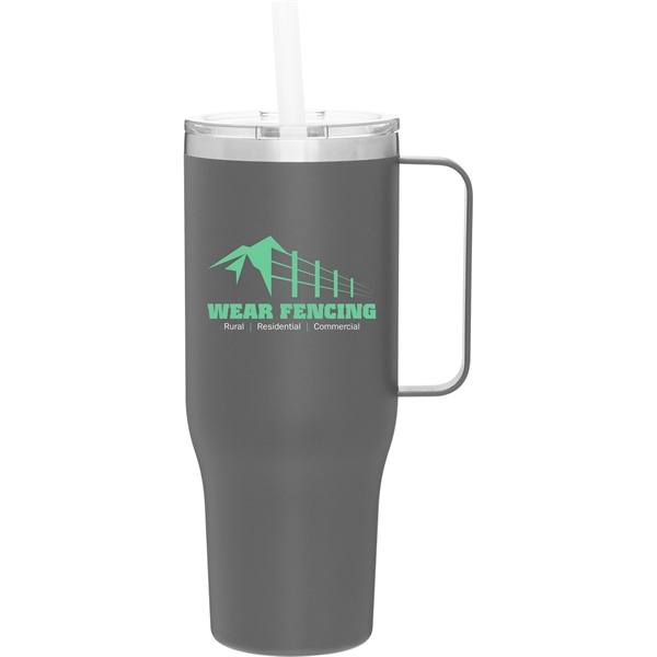 40 oz double wall powder coated stainless steel thermal mug with... from ASI 51197 ETS Express, LLC