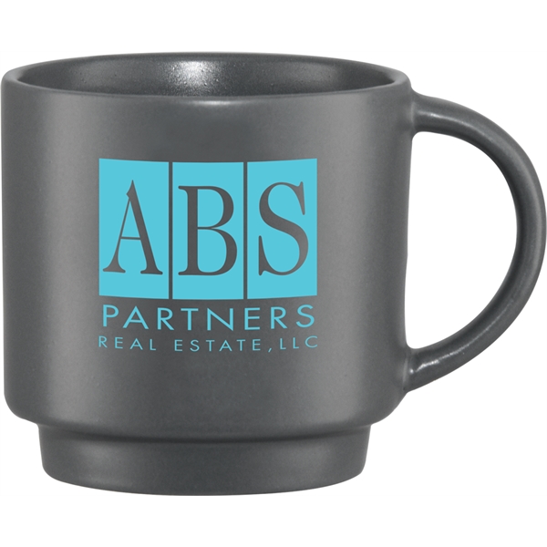 Ceramic 14-ounce stackable matte finish mug with easy grip handle.... from ASI 71920 Moderne Glass Company Inc / Glass America®