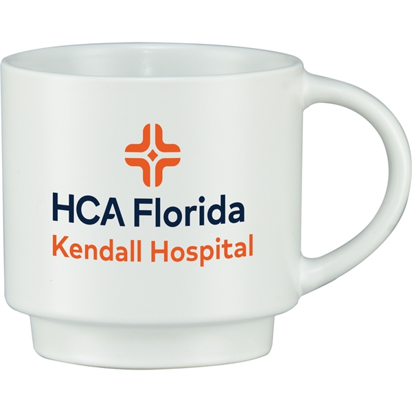 Ceramic 14-ounce stackable matte finish mug with easy grip handle.... from ASI 71920 Moderne Glass Company Inc / Glass America®