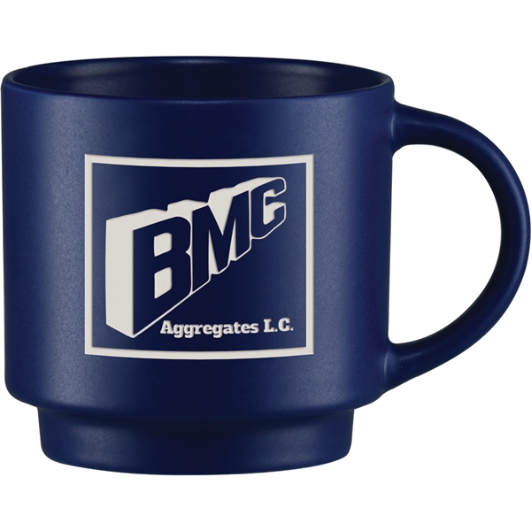Ceramic 14-ounce stackable matte finish mug with easy grip handle.... from ASI 71920 Moderne Glass Company Inc / Glass America®