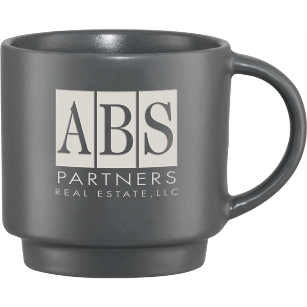 Ceramic 14-ounce stackable matte finish mug with easy grip handle.... from ASI 71920 Moderne Glass Company Inc / Glass America®