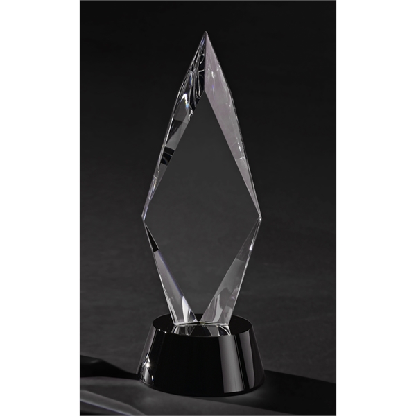 11.25" x 4" x 4" optical crystal Eiffel award with deep... from ASI 71920 Moderne Glass Company Inc / Glass America®