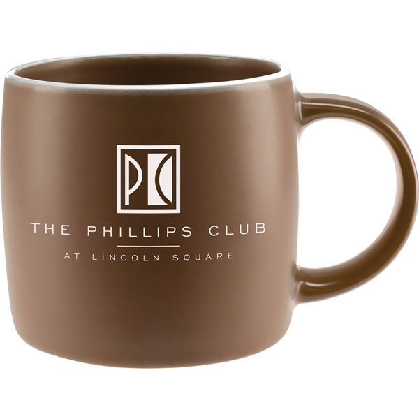 17 oz. ceramic mug in earth-tone colors with a smooth, matte-style... from ASI 71920 Moderne Glass Company Inc / Glass America®