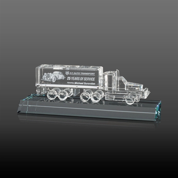 Crystal 18 Wheeler on Base (3D) - Clear... from ASI 84592 St Regis Group / St Regis