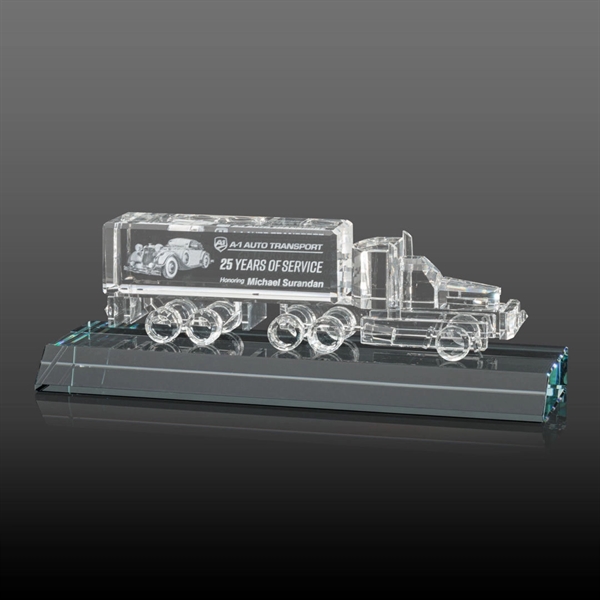 Crystal 18 Wheeler on Base (3D) - Clear... from ASI 84592 St Regis Group / St Regis