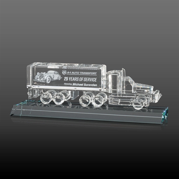 Crystal 18 Wheeler on Base (3D) - Clear... from ASI 84592 St Regis Group / St Regis