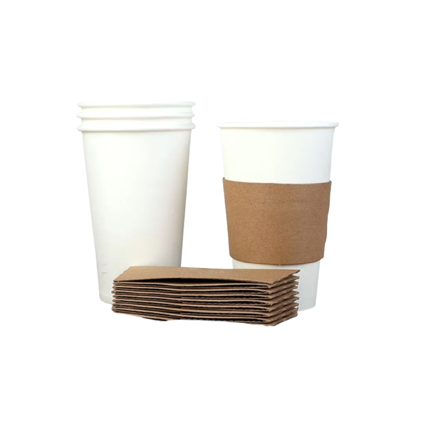 Corrugated kraft paper cup sleeve for 8oz cup plus full color... from ASI 37218 Athena Promo (tm)