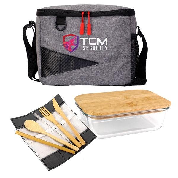 RECYCLED COOLER & BAMBOO SET... from ASI 30208 A P Specialties / AP Specialties