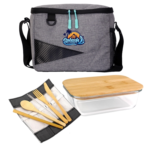 RECYCLED COOLER & BAMBOO SET... from ASI 30208 A P Specialties / AP Specialties