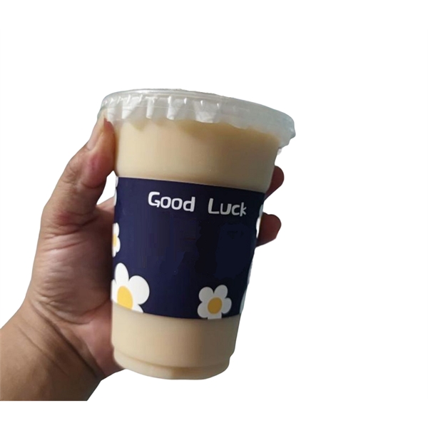 Cardboard paper cup sleeve with a adjustable buckle plus full color... from ASI 37218 Athena Promo (tm)