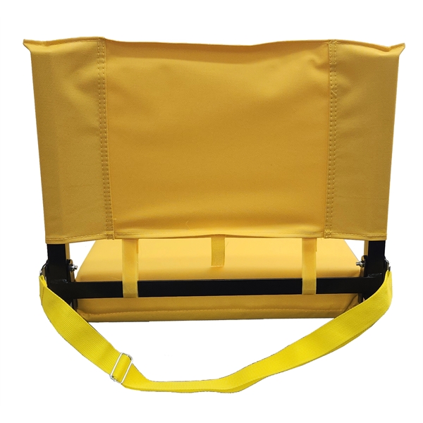 Foldable stadium seat with strong metal frame and shoulder strap.... from ASI 34046 Allcasion Travelware Co