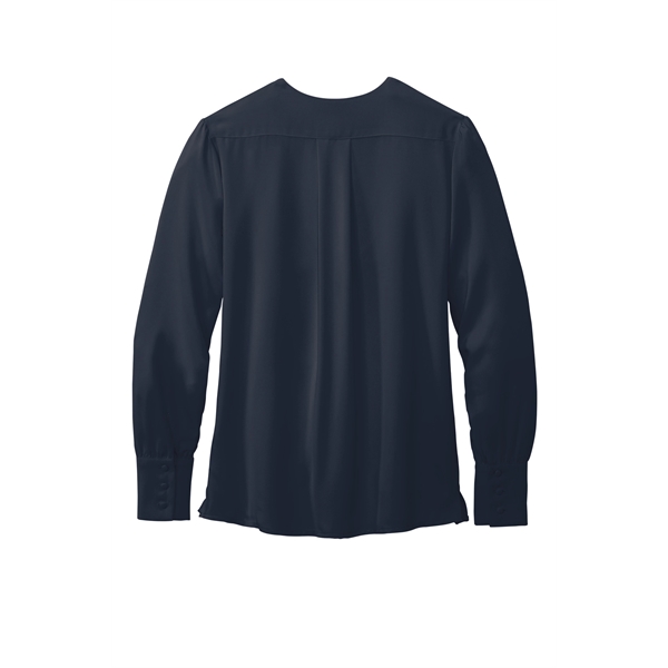 Brooks Brothers Women's Open-Neck Satin Blouse... from ASI 84863 SanMar