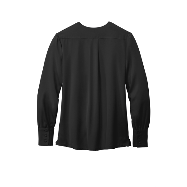 Brooks Brothers Women's Open-Neck Satin Blouse... from ASI 84863 SanMar