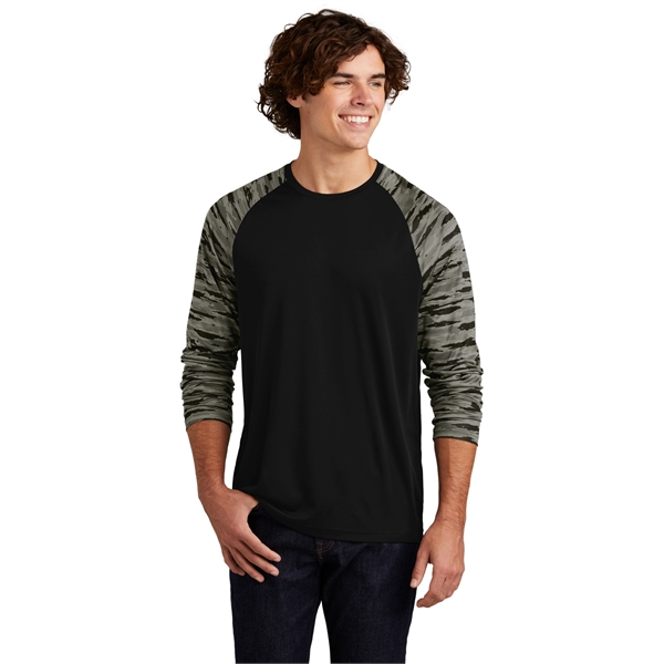 Sport-Tek Drift Camo Colorblock Long Sleeve Tee... from ASI 84863 SanMar
