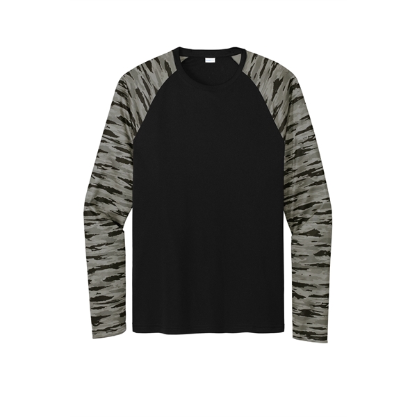 Sport-Tek Drift Camo Colorblock Long Sleeve Tee... from ASI 84863 SanMar