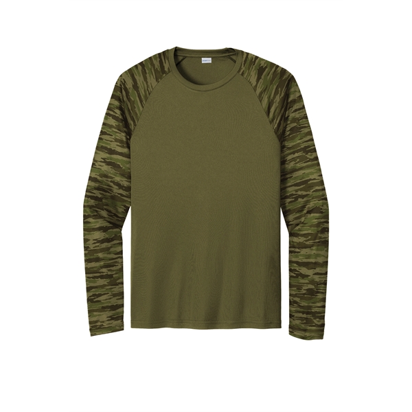 Sport-Tek Drift Camo Colorblock Long Sleeve Tee... from ASI 84863 SanMar