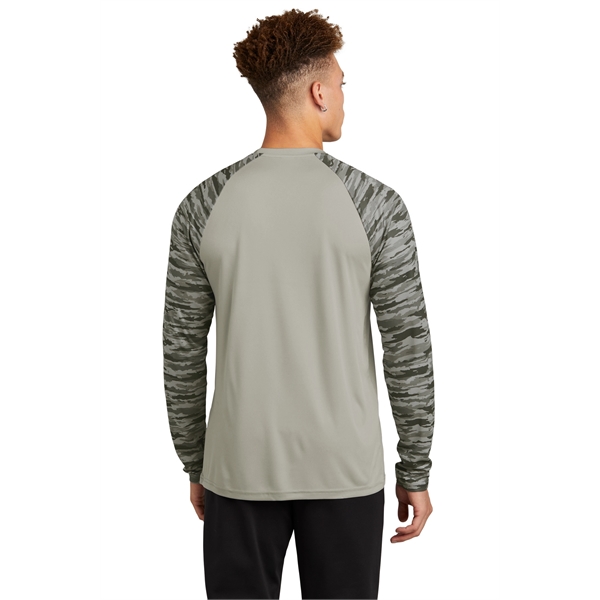 Sport-Tek Drift Camo Colorblock Long Sleeve Tee... from ASI 84863 SanMar