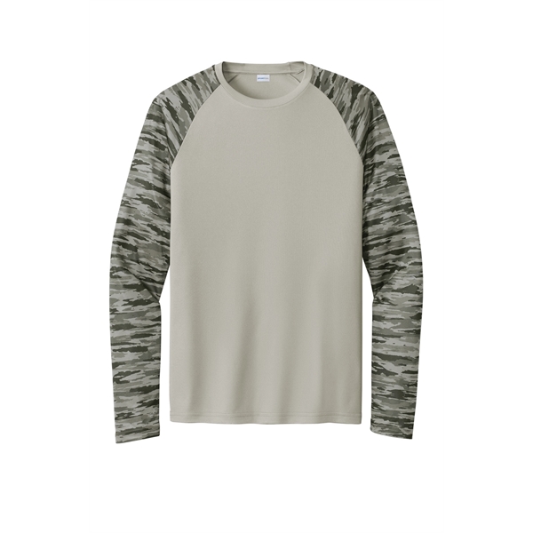 Sport-Tek Drift Camo Colorblock Long Sleeve Tee... from ASI 84863 SanMar