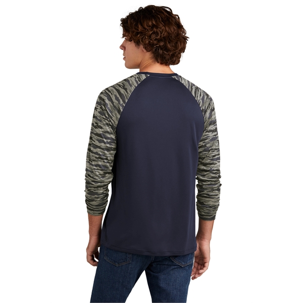 Sport-Tek Drift Camo Colorblock Long Sleeve Tee... from ASI 84863 SanMar