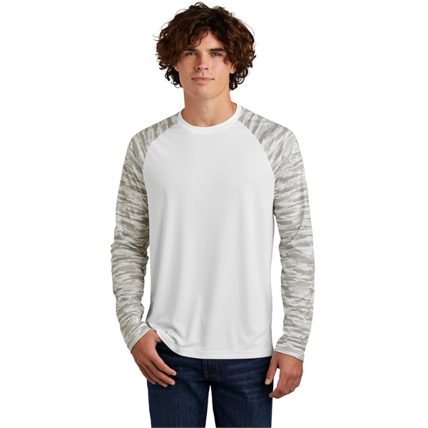 Sport-Tek Drift Camo Colorblock Long Sleeve Tee... from ASI 84863 SanMar