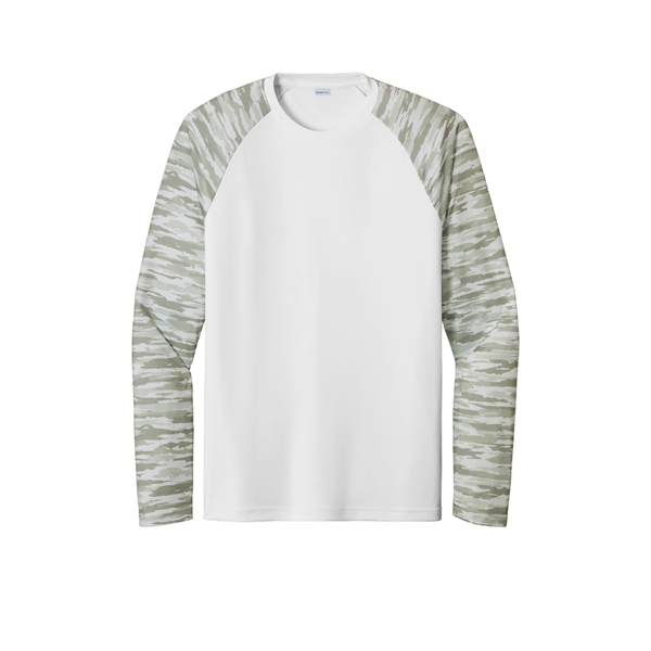 Sport-Tek Drift Camo Colorblock Long Sleeve Tee... from ASI 84863 SanMar
