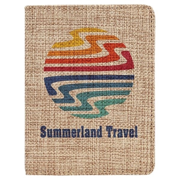 4 1/4" x 5 1/2" Burlap Passport Holder. Creates a rustic... from ASI 62635 Inno-Vative Solutions Grp LTD