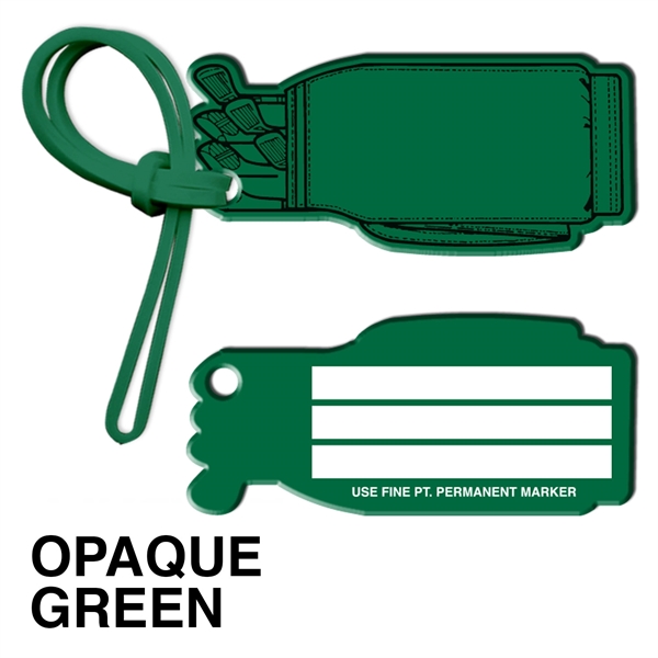 Bag & luggage tag - golf bag - spot color. Flexible;... from ASI 80210 Quikey Mfg Co Inc / Quikey Line