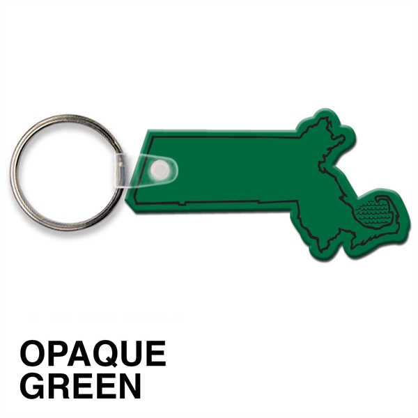 Key tag - Massachusetts - spot color. Flexible; 17 colors; spot... from ASI 80210 Quikey Mfg Co Inc / Quikey Line