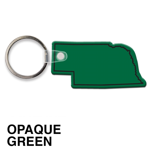 Key tag - Nebraska - spot color. Flexible; 17 colors; screen... from ASI 80210 Quikey Mfg Co Inc / Quikey Line