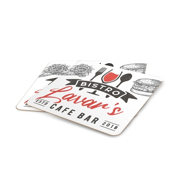 Custom printed paper coasters.... from ASI 89910 Stouse, LLC