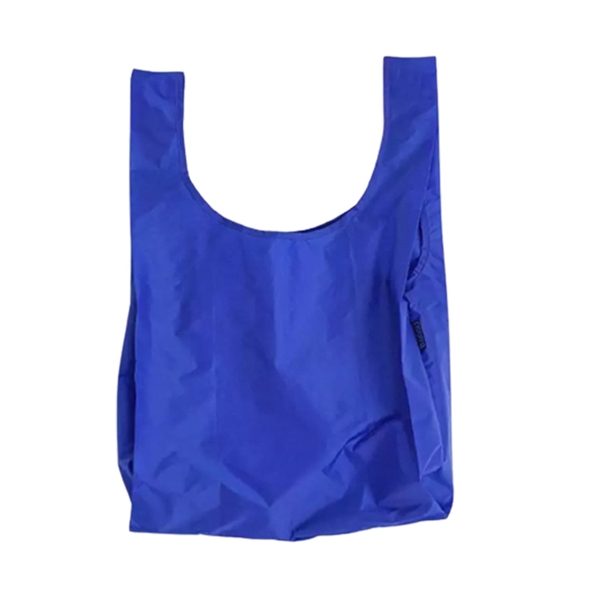 Foldable reusable polyester grocery tote bag + 1 color silkscreen imprint... from ASI 37218 Athena Promo (tm)