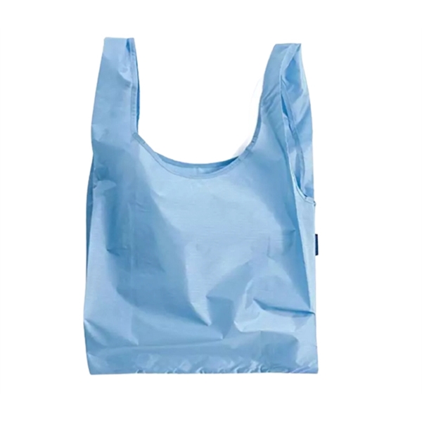 Foldable reusable polyester grocery tote bag + 1 color silkscreen imprint... from ASI 37218 Athena Promo (tm)