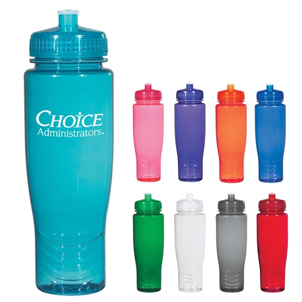 28 Oz. Poly-Clean Plastic Bottle. Made With PET Material.  Leak-Resistant... from ASI 61125 Hit Promotional Products / Hit®