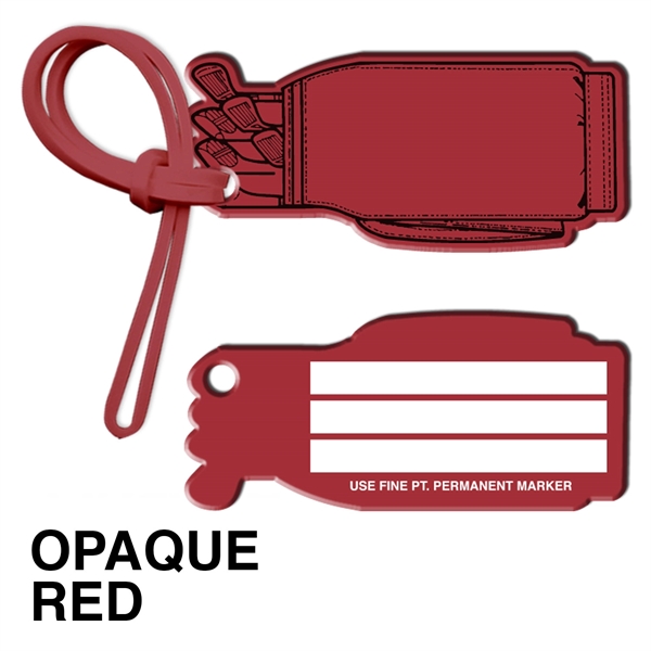 Bag & luggage tag - golf bag - spot color. Flexible;... from ASI 80210 Quikey Mfg Co Inc / Quikey Line