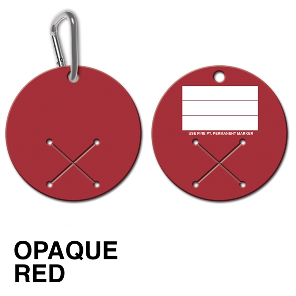 Golf Towel Holder - round - spot color. Flexible; spot color... from ASI 80210 Quikey Mfg Co Inc / Quikey Line