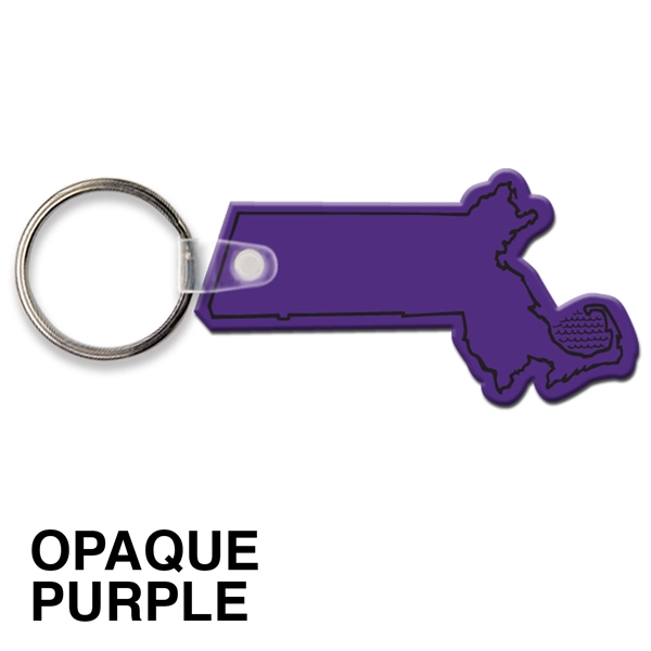 Key tag - Massachusetts - spot color. Flexible; 17 colors; spot... from ASI 80210 Quikey Mfg Co Inc / Quikey Line