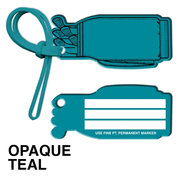 Bag & luggage tag - golf bag - spot color. Flexible;... from ASI 80210 Quikey Mfg Co Inc / Quikey Line