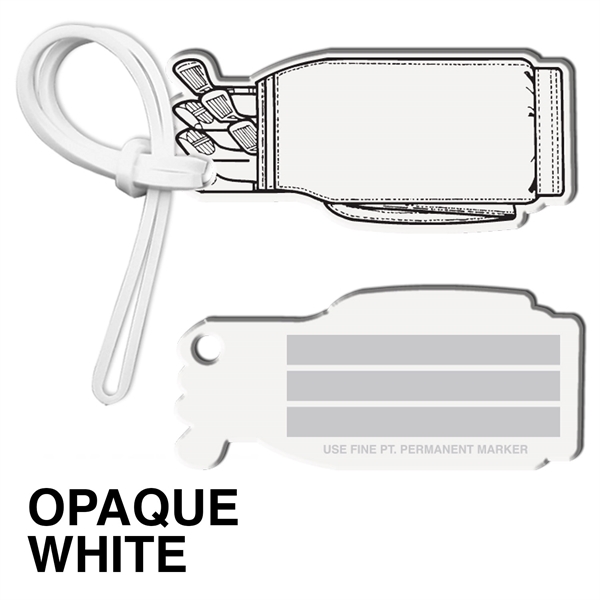 Bag & luggage tag - golf bag - spot color. Flexible;... from ASI 80210 Quikey Mfg Co Inc / Quikey Line