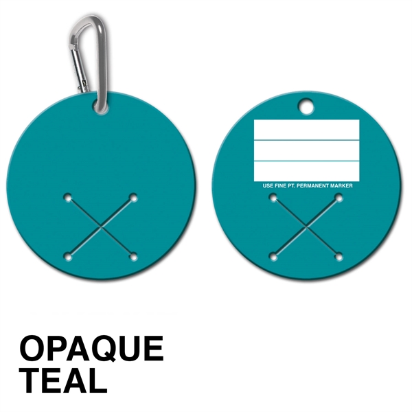 Golf Towel Holder - round - spot color. Flexible; spot color... from ASI 80210 Quikey Mfg Co Inc / Quikey Line