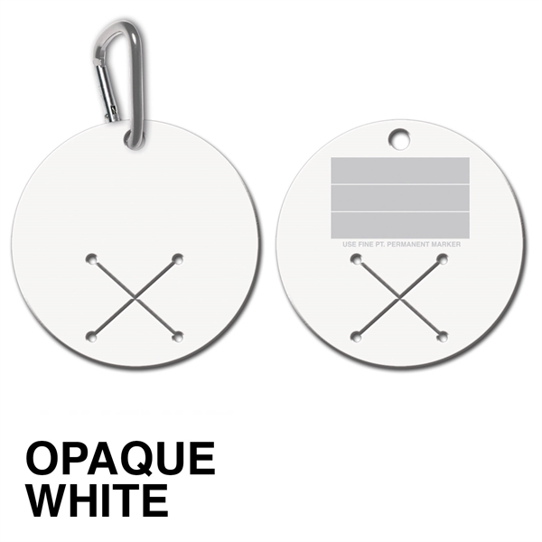 Golf Towel Holder - round - spot color. Flexible; spot color... from ASI 80210 Quikey Mfg Co Inc / Quikey Line