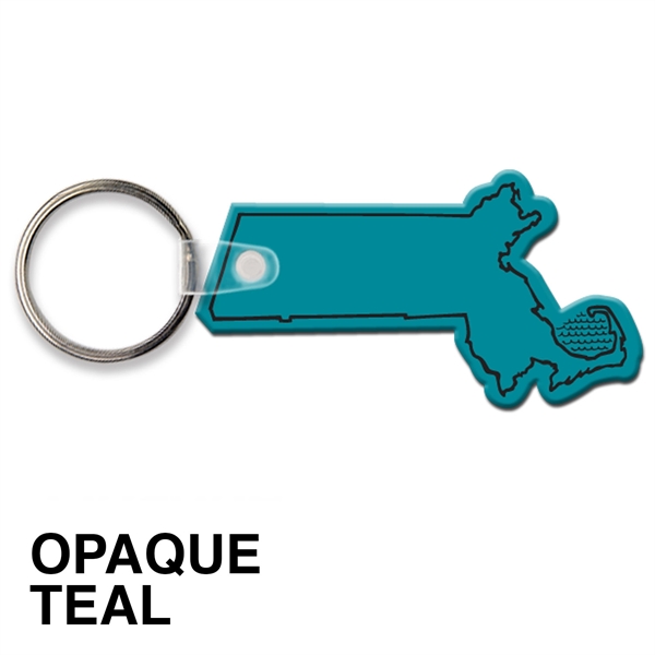 Key tag - Massachusetts - spot color. Flexible; 17 colors; spot... from ASI 80210 Quikey Mfg Co Inc / Quikey Line